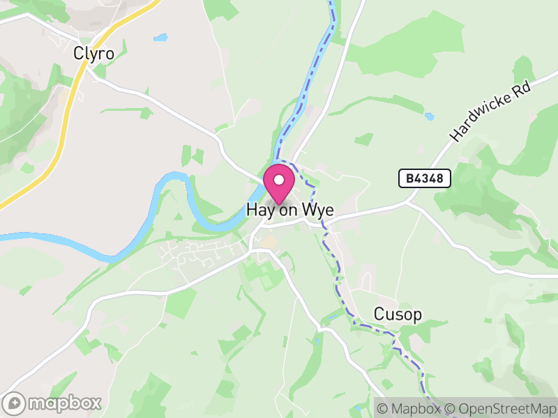 Map of properties for sale in Hay On Wye