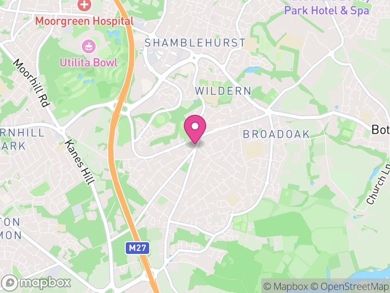 Map of properties for sale in Hedge End