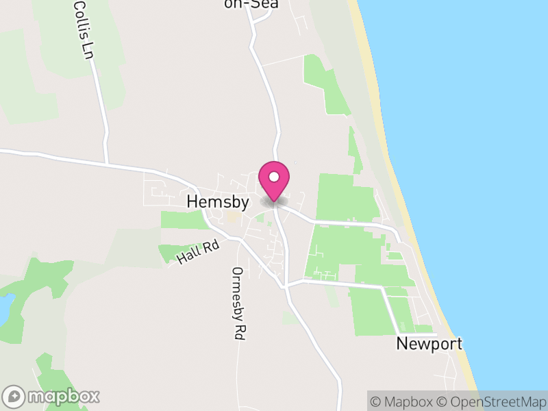 Map of properties for sale in Hemsby