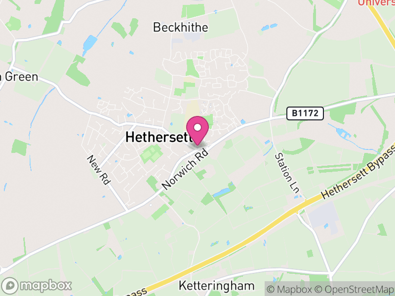 Map of properties for sale in Hethersett