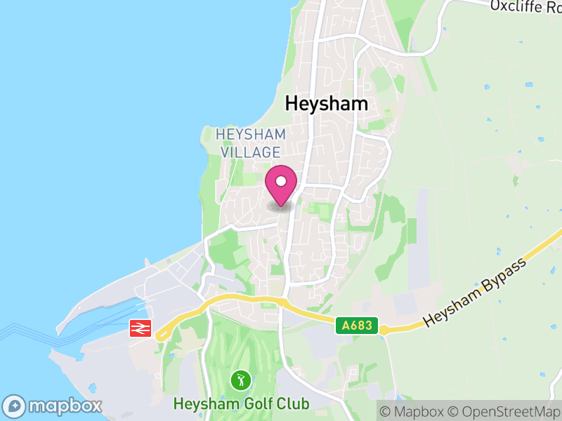Map of properties for sale in Heysham
