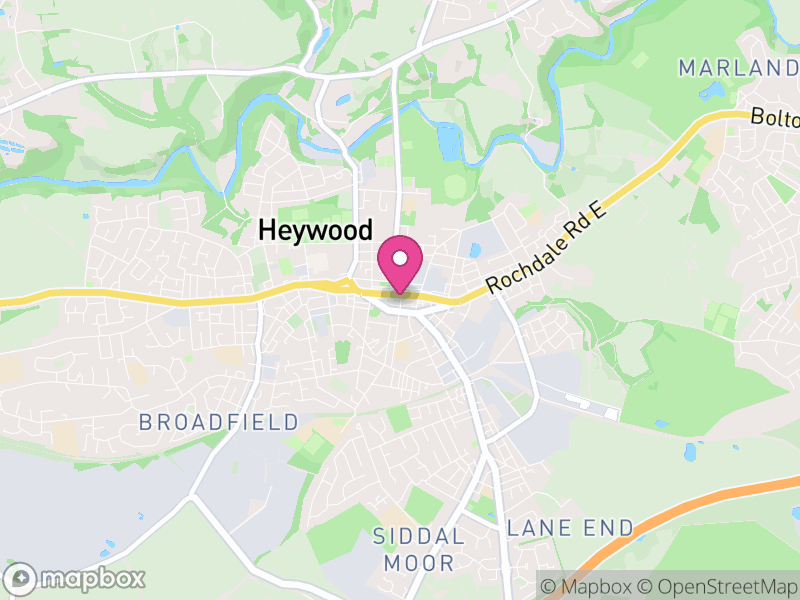 Map of properties for sale in Heywood