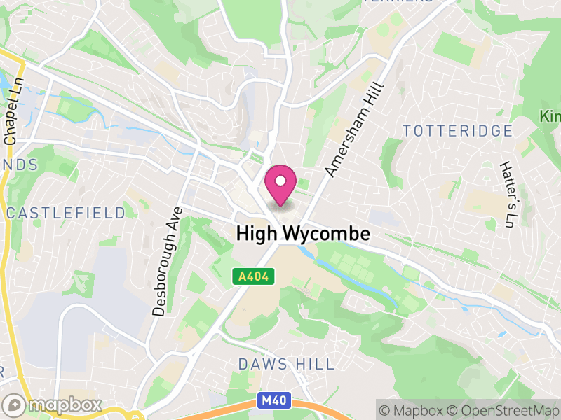 Map of properties for sale in High Wycombe
