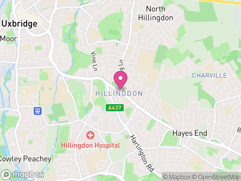 Map of properties for sale in Hillingdon