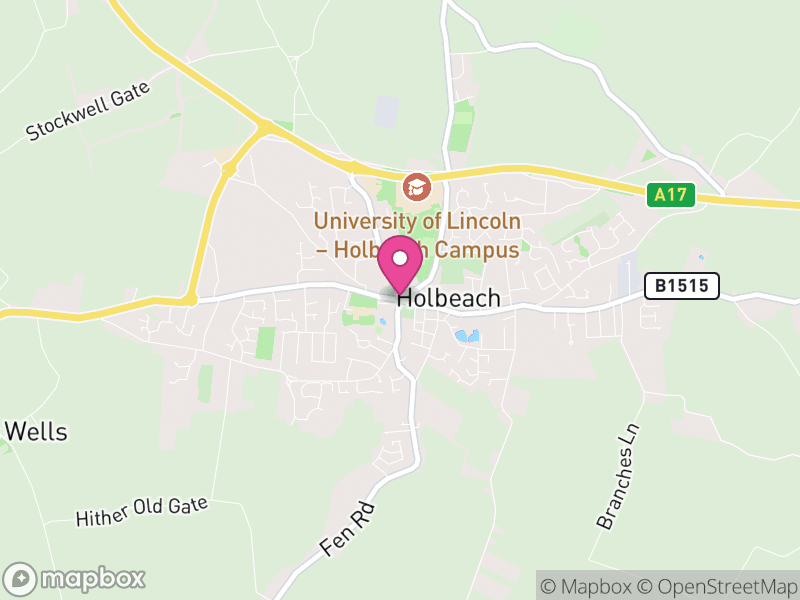 Map of properties for sale in Holbeach