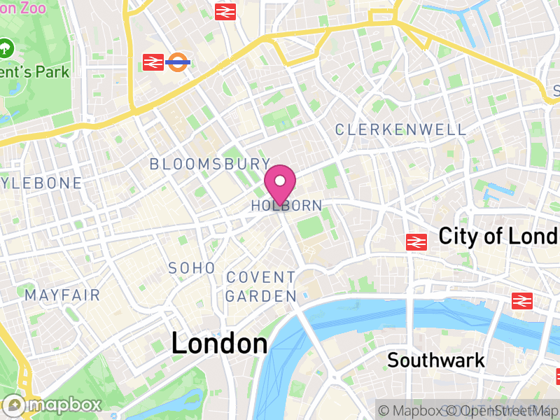 Map of properties for sale in Holborn