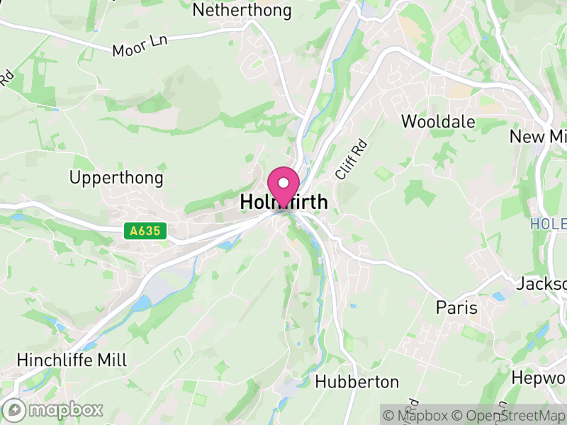 Map of properties for sale in Holmfirth