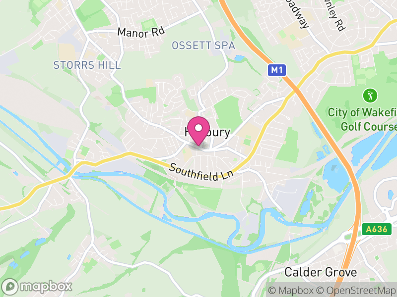 Map of properties for sale in Horbury