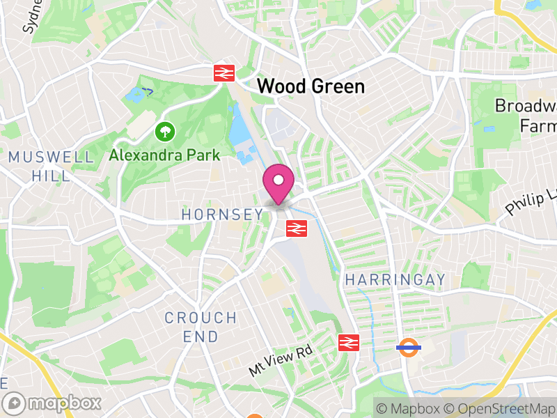 Map of properties for sale in Hornsey Rise