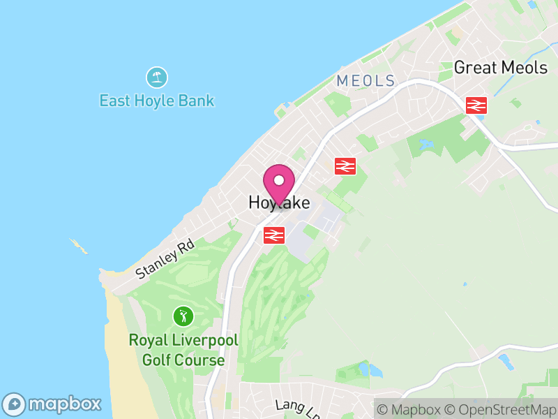 Map of properties for sale in Hoylake