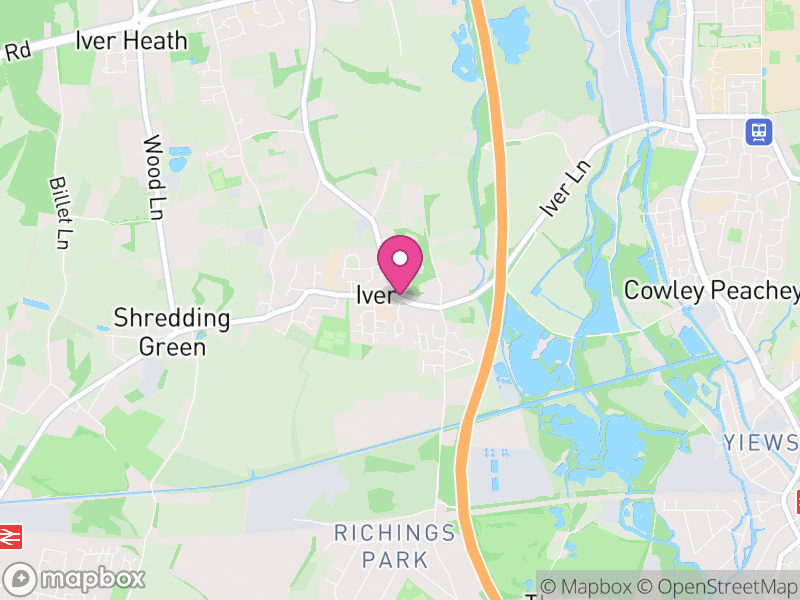 Map of properties for sale in Iver