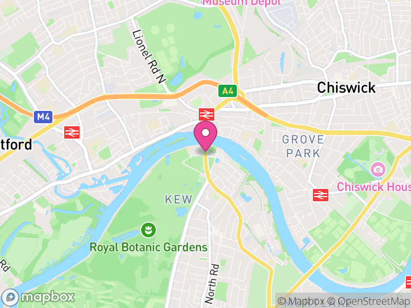 Map of properties for sale in Kew