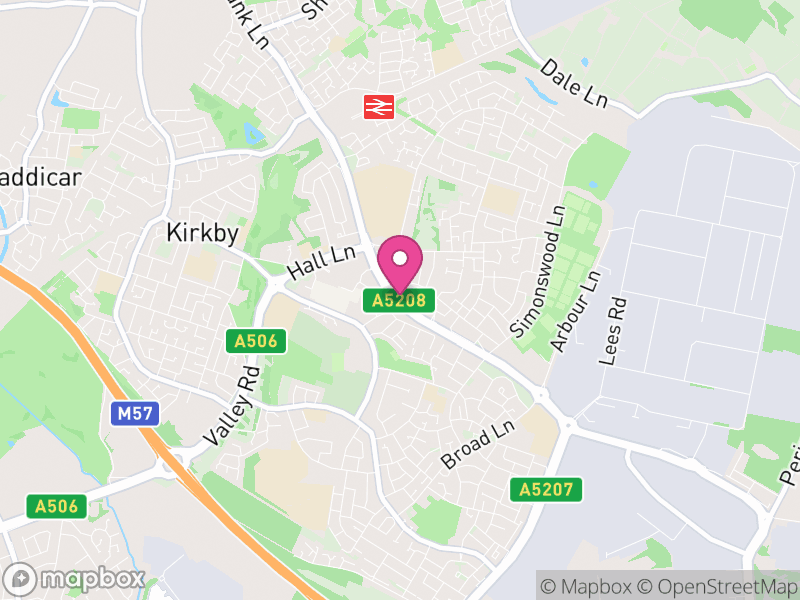 Map of properties for sale in Kirkby