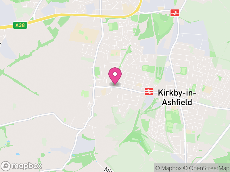 Map of properties for sale in Kirkby In Ashfield