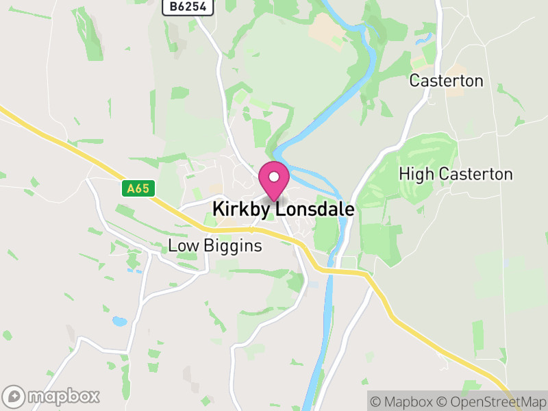 Map of properties for sale in Kirkby Lonsdale