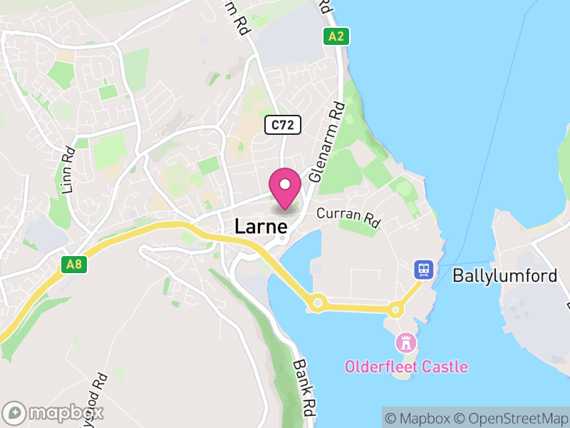 Map of properties for sale in Larne