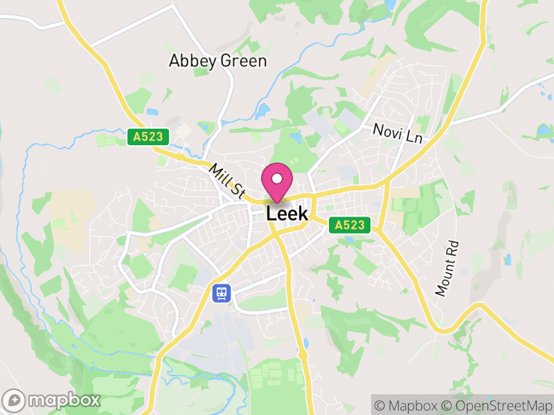 Map of properties for sale in Leek