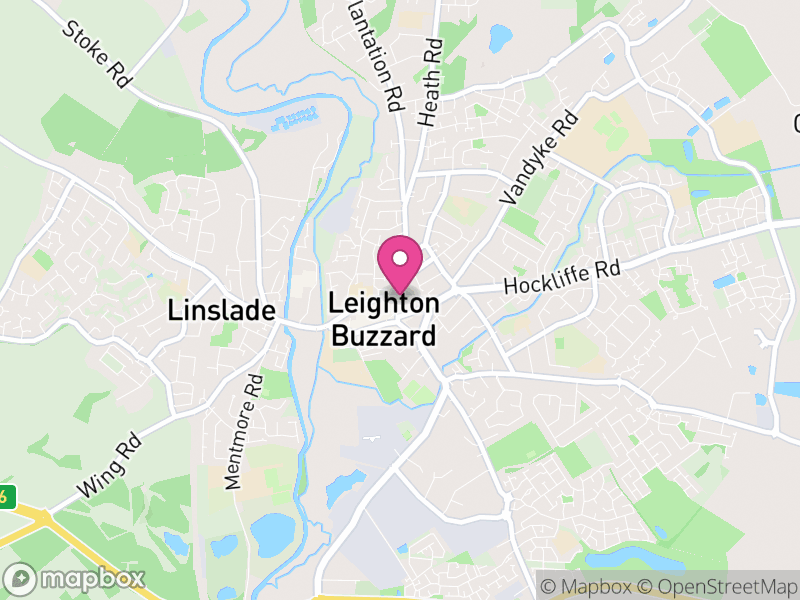 Map of properties for sale in Leighton Buzzard