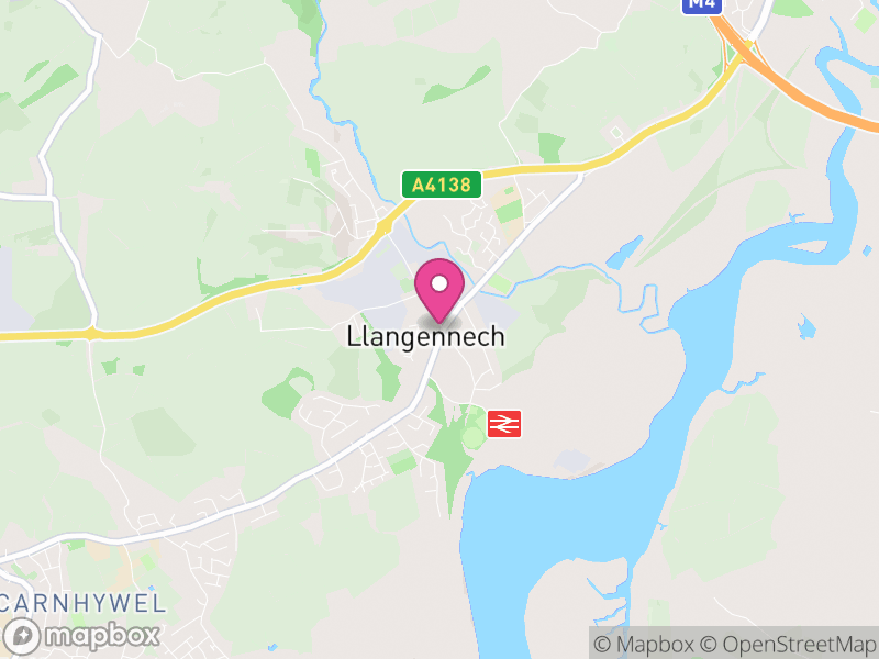 Map of properties for sale in Llangennech
