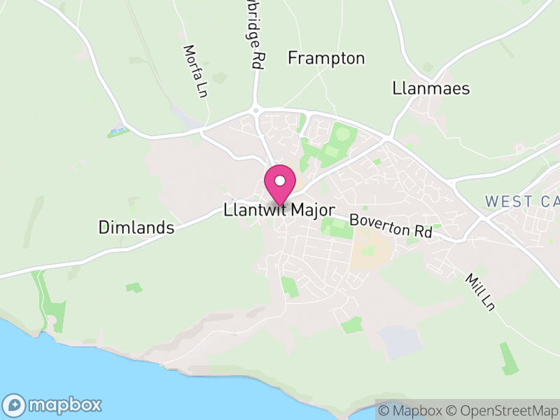 Map of properties for sale in Llantwit Major