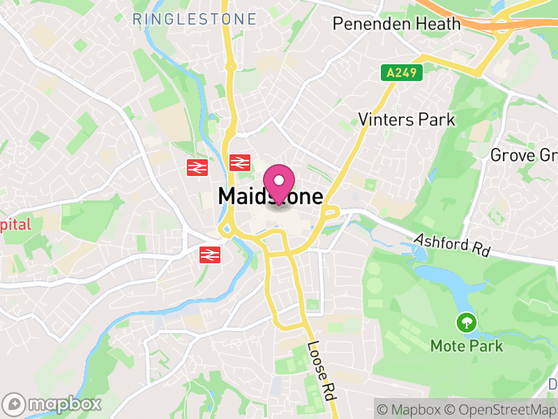 Map of properties for sale in Maidstone