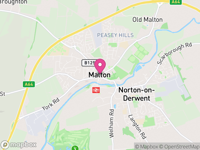 Map of properties for sale in Malton