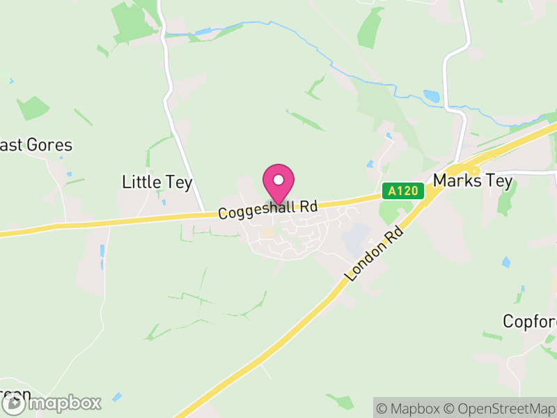 Map of properties for sale in Marks Tey