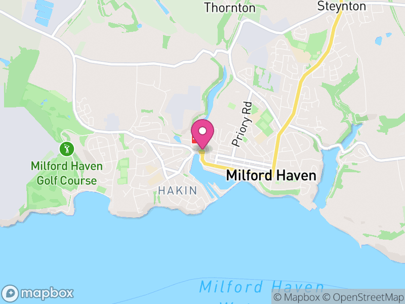 Map of properties for sale in Milford Haven