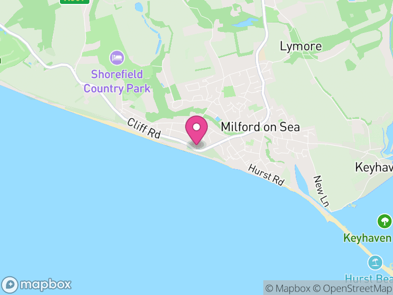 Map of properties for sale in Milford On Sea