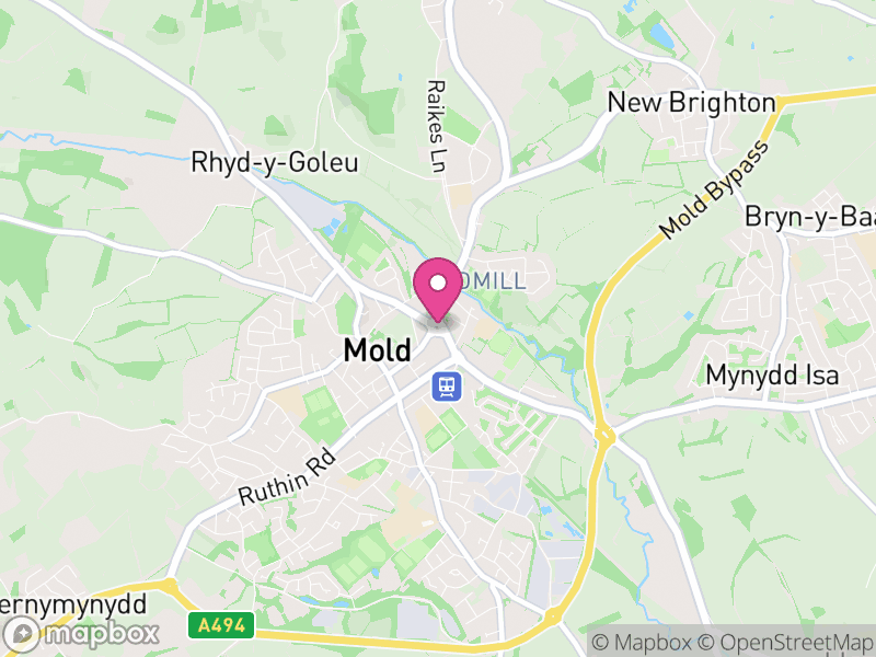 Map of properties for sale in Mold
