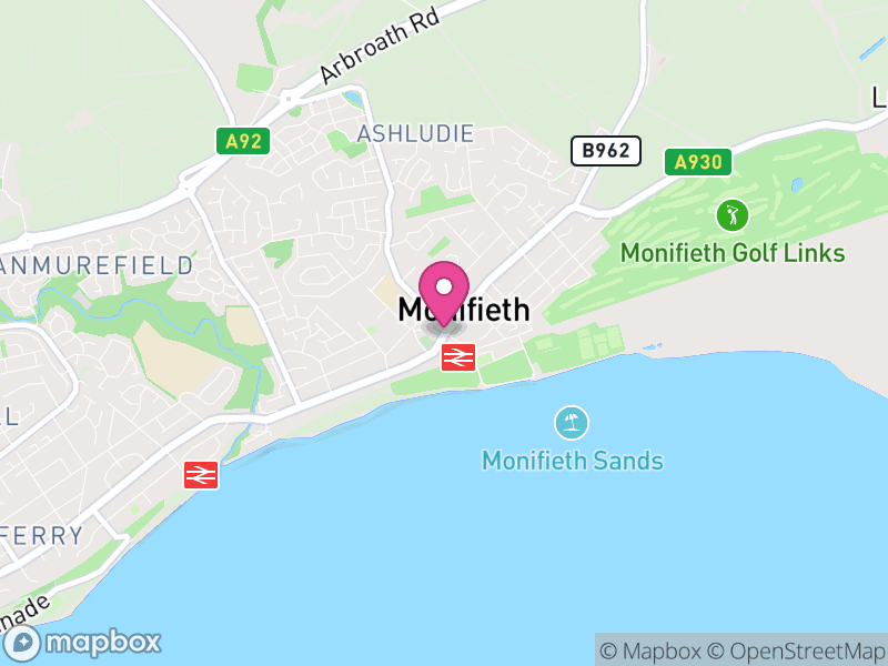 Map of properties for sale in Monifieth