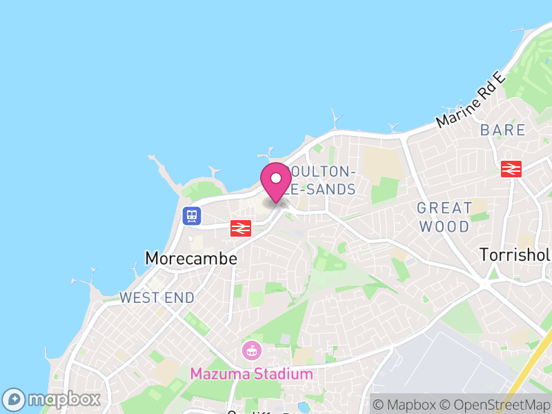 Map of properties for sale in Morecambe