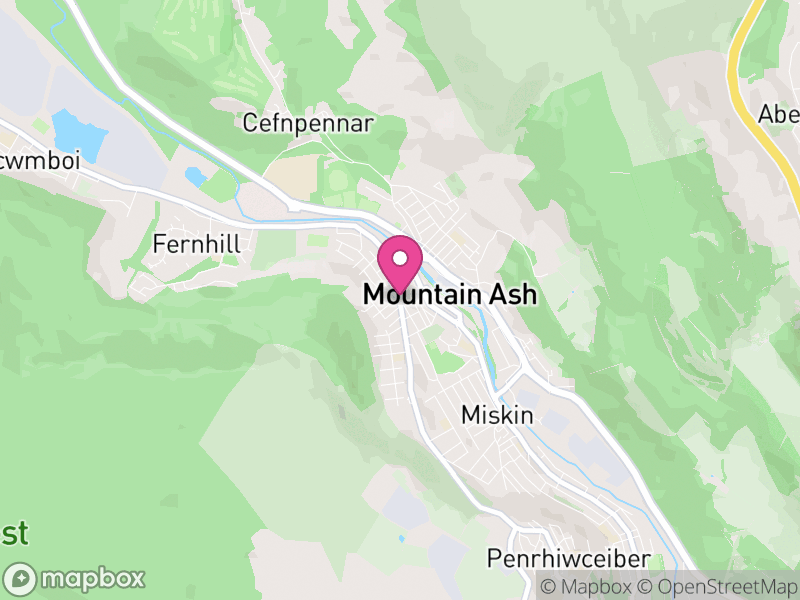 Map of properties for sale in Mountain Ash