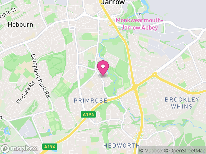 Map of properties for sale in NE32