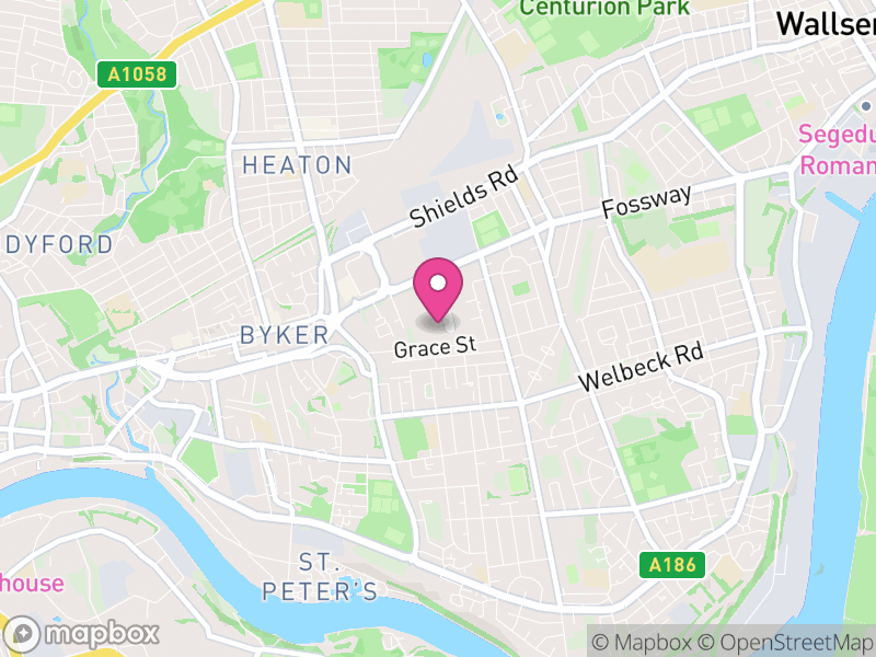 Map of properties for sale in NE6
