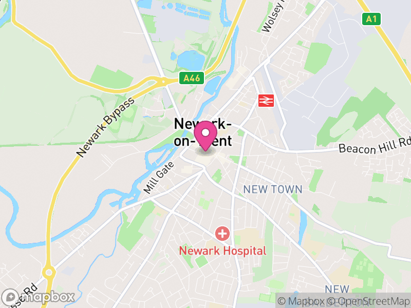 Map of properties for sale in Newark