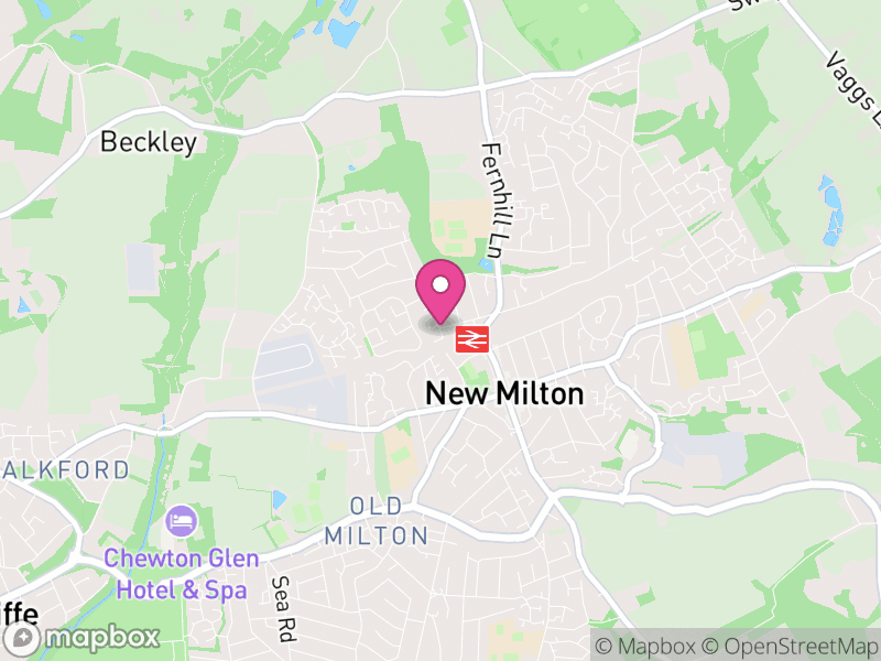 Map of properties for sale in New Milton