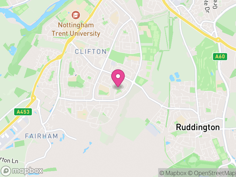 Map of properties for sale in NG11