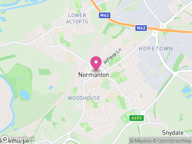 Map of properties for sale in Normanton