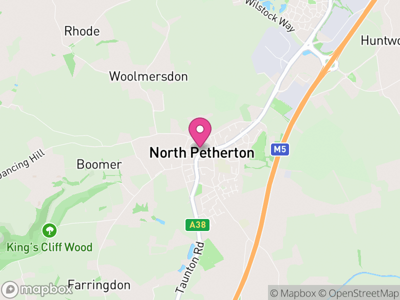 Map of properties for sale in North Petherton