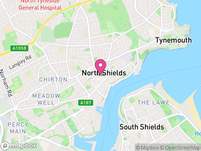 Map of properties for sale in North Shields