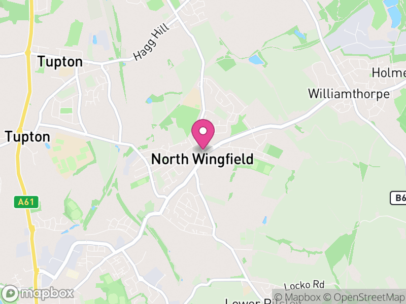 Map of properties for sale in North Wingfield