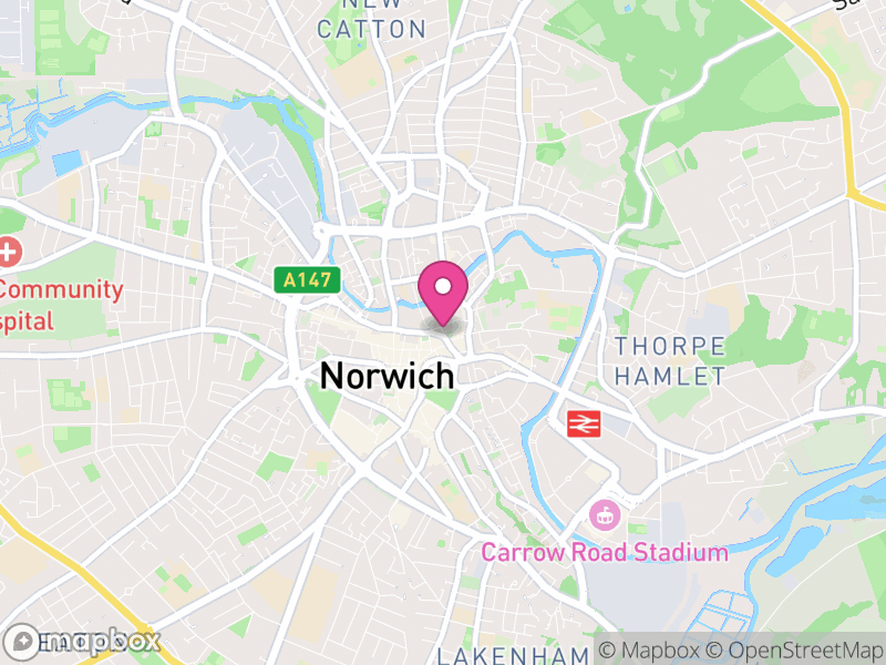 Map of properties for sale in Norwich