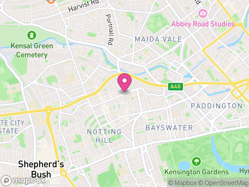 Map of properties for sale in Notting Hill