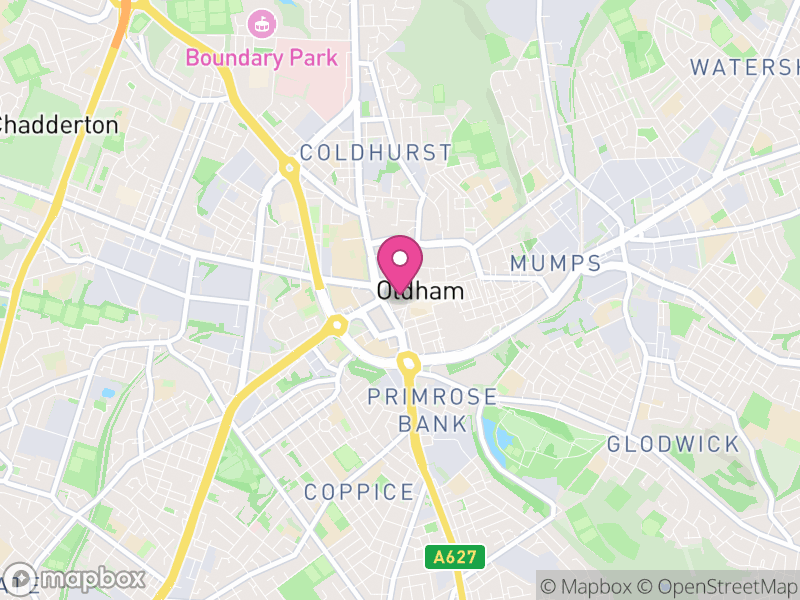 Map of properties for sale in Oldham