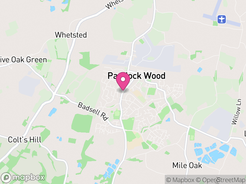 Map of properties for sale in Paddock Wood