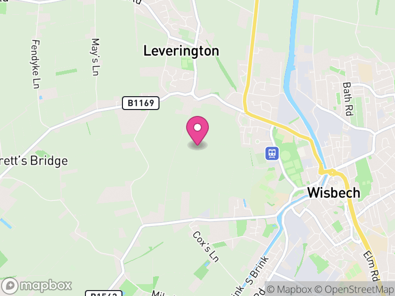 Map of properties for sale in PE13