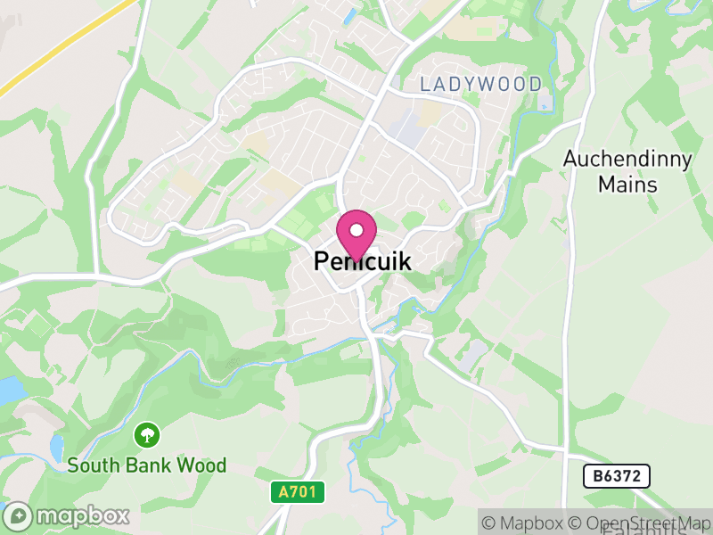 Map of properties for sale in Penicuik