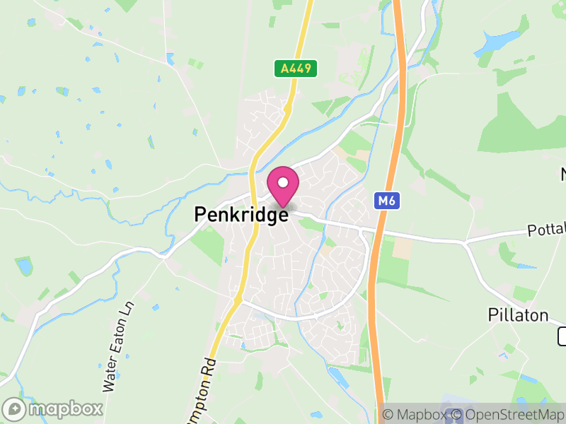 Map of properties for sale in Penkridge