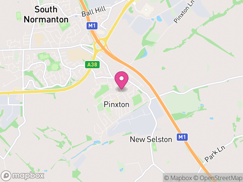 Map of properties for sale in Pinxton